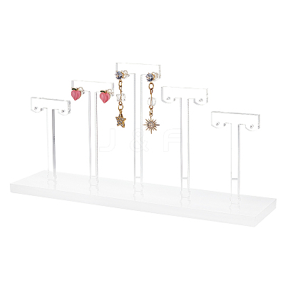 Acrylic T-Bar Earring Display Stands AJEW-WH0304-95B-1