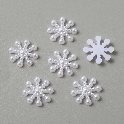 ABS Plastic Imitation Pearl Cabochons KY-WH0046-38A-1