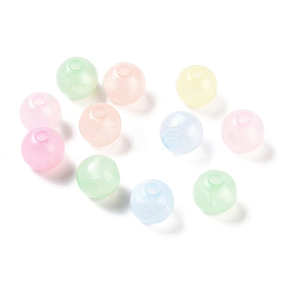 Plating Opaque Acrylic Beads MACR-K361-08-1