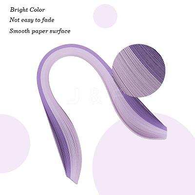 9Sets 9 Styles Gradient Rectangle Quilling Paper Strips DIY-CP0012-32-1