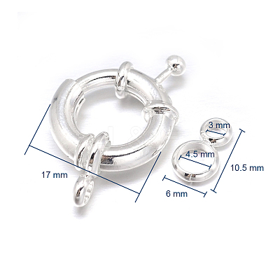 Brass Spring Ring Clasps KK-L082E-01S-1