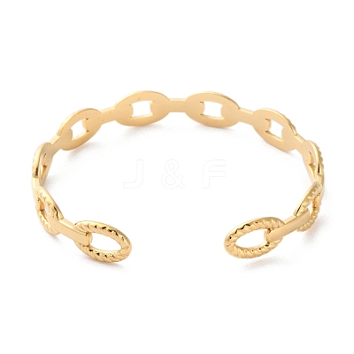 304 Stainless Steel Cuff Bangles for Women LS-BJEW-K263-05G-04-1