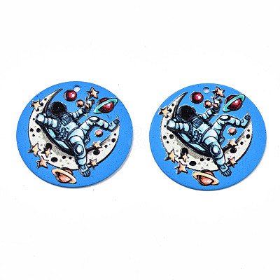 Spray Painted Iron Pendants IFIN-T016-56-1