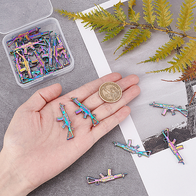 Rainbow Color Alloy Pendants FIND-DC0001-34-1