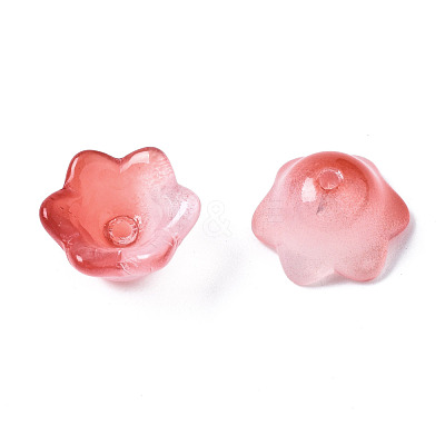Transparent Two Tone Spray Painted Glass Beads GLAA-Q089-002B-006-1