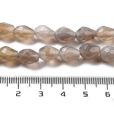 Natural Grey Agate Beads Strands G-P520-B08-01-1