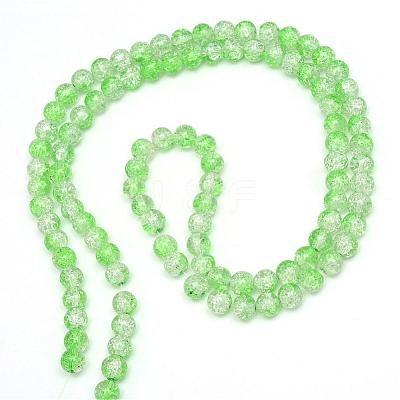 Baking Paint Crackle Glass Bead Strands CCG-S001-4mm-13-1