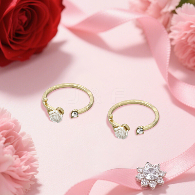 20Pcs 2 Colors Alloy Cuff Rings RJEW-GO0001-09-1