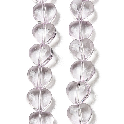 Baking Paint Transparent Glass Beads Strands DGLA-A08-T8mm-KD06-1