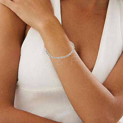 1Pc 5MM 304 Stainless Steel Rope Chain Bracelets for Women BJEW-DJ0001-85-1