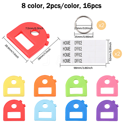 2 Sets Plastic Key Caps FIND-GL0002-21-1