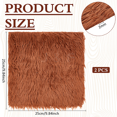 Faux Rabbit Fur Polyester Fabric DIY-WH0504-258F-1