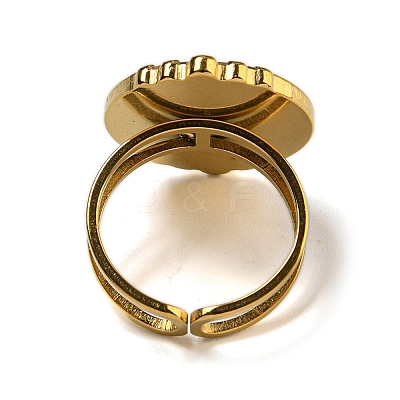 Ion Plating(IP) 304 Stainless Steel Open Cuff Rings STAS-Z060-17G-05-1