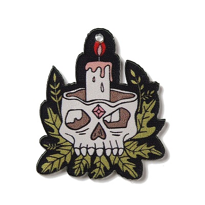 Halloween Printing Acrylic Pendants FIND-K017-01A-1
