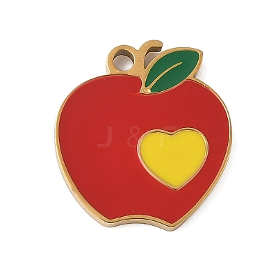 304 Stainless Steel Enamel Charms LS-STAS-K312-07B-G-1