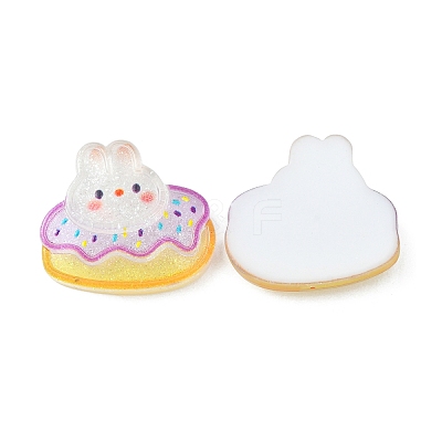 Translucent Cute Bunny Cabochons CRES-O006-10-1