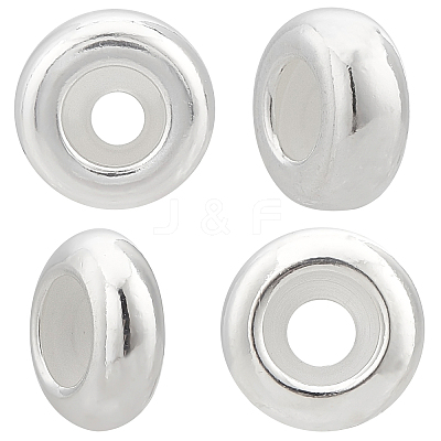 4 Pcs 2 Styles 925 Sterling Silver Spacer Beads STER-SC0001-01S-1
