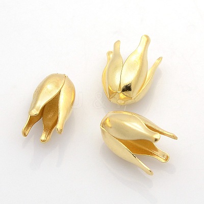 4-Petal Iron Flower Bead Caps X-KK-O016-11-1