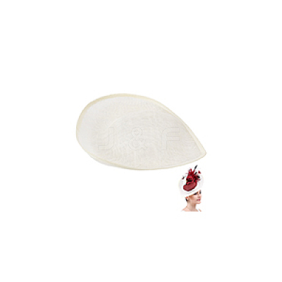 Linen Mini Hat Fascinator Base AJEW-WH0561-32C-1