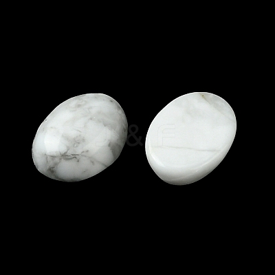 Natural Howlite Cabochons G-A094-01B-60-1