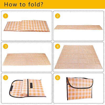 Portable Tartan Patern Non Woven Picnic Mat JX572A-01-1