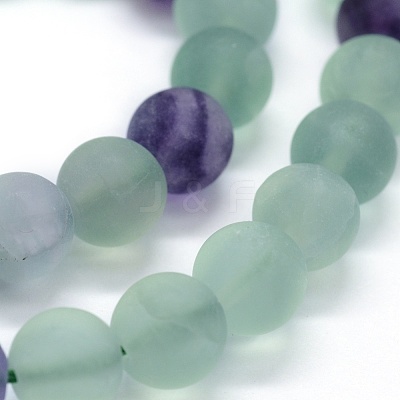 Natural Fluorite Beads Strands G-G763-13-6mm-1