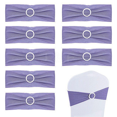 Polyester Stretch Chair Sashes Bows for Wedding Reception AJEW-WH0041-20-1