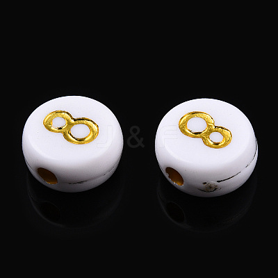 Plating Acrylic Beads PACR-R243-02-1