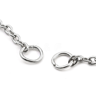 Tarnish Resistant 304 Stainless Steel Cable Chains Bracelet Making AJEW-P119-02P-1