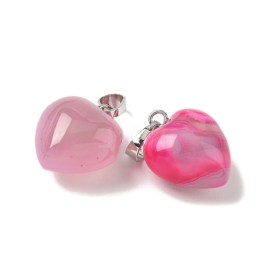 Natural Dyed & Heated Agate Pendants G-I311-A34-1