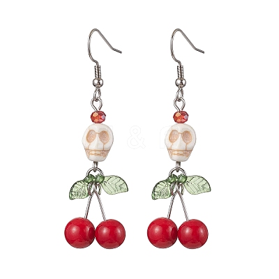 Glass Beads Earrings EJEW-TA00459-1