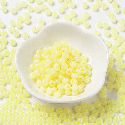 Imitation Jade 3/0 Glass Seed Beads SEED-Z001-A-A07-1