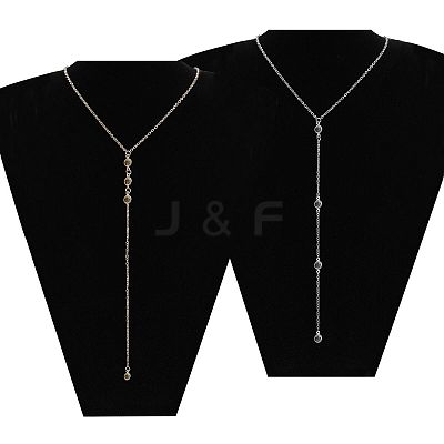 8Pcs 4 Styles Alloy Backdrop Necklace Body Chain NJEW-CA0001-15-1