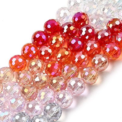Electroplate Glass Beads Strands EGLA-D300-06-8mm-02-1
