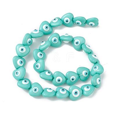 Evil Eye Resin Beads Strands RESI-F040-01H-1