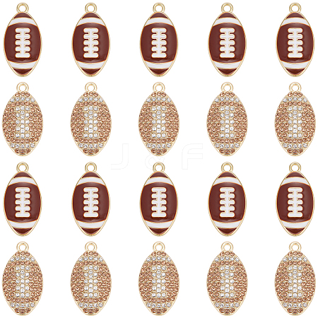 20Pcs 2 Styles Alloy Rhinestone Pendants FIND-SC0022-78-1
