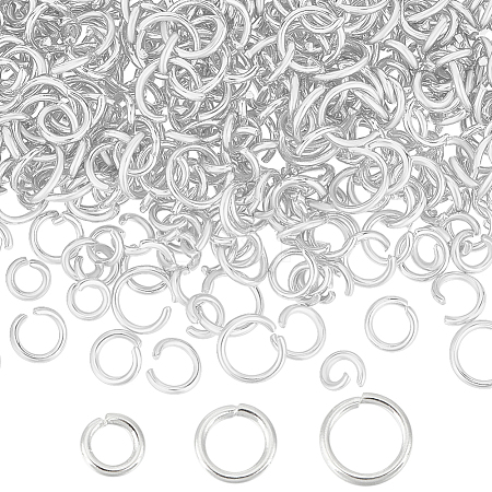 300Pcs 3 Styles Rack Plating Brass Open Jump Rings KK-BBC0023-05S-1