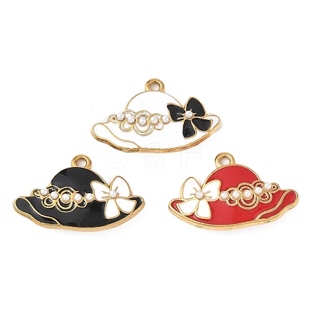 304 Stainless Steel Enamel Pendants STAS-I346-55G-1