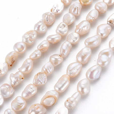 Natural Keshi Pearl Beads Strands PEAR-S021-082A-01-1