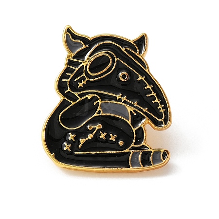 Plague Doctor/Crow with Sickle Enamel Pin LS-JEWB-WH0010-38E-1