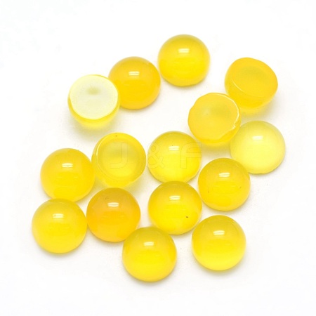 Natural Gemstone Cabochons G-P393-R06-6MM-1