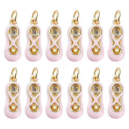 12Pcs Real 18K Gold Plated Brass Pendants KK-ME0003-21-1