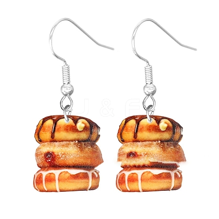 Acrylic Food Model Dangle Earrings PW-WG51A76-09-1