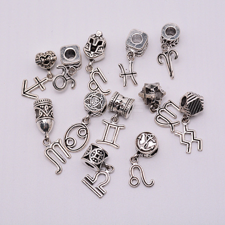 Tibetan Style Alloy Pendants Set PALLOY-WH0070-48P-1