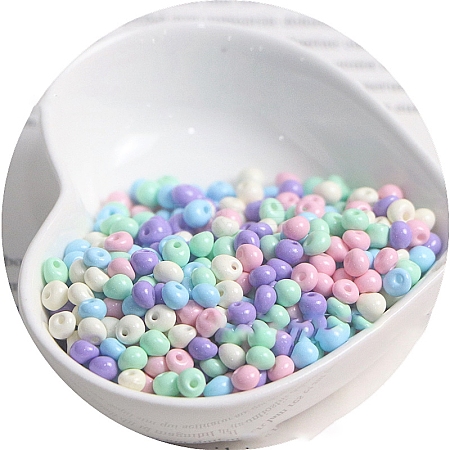 Macaron Baking Paint Glass Seed Beads PW-WGB8861-02-1