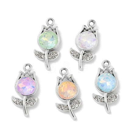 Alloy K5 Glass Pendants FIND-L024-18P-1