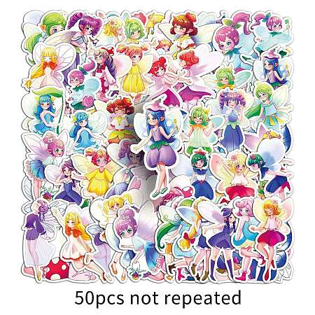 50Pcs Fairy PET Stickers PW-WGFC600-01-1