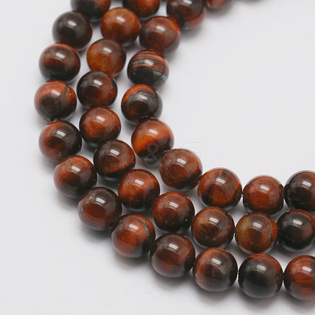 Natural Gemstone Round Bead Strands G-J302-09-6mm-1