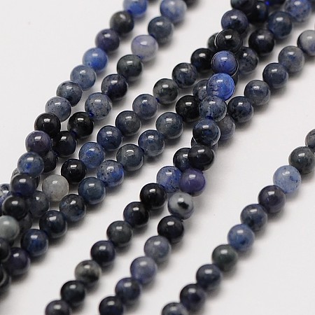 Natural Gemstone Sodalite Round Beads Strands G-A130-2mm-16-1