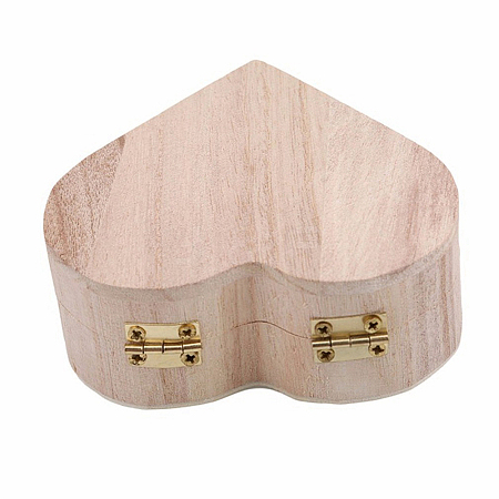 2Pcs Heart Wood Jewelry Storage Boxes OBOX-DJ0001-04-1